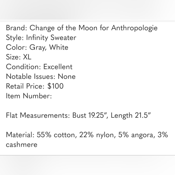 Change of the Moon for Anthropologie Infinity Sweater - Picture 4 of 4